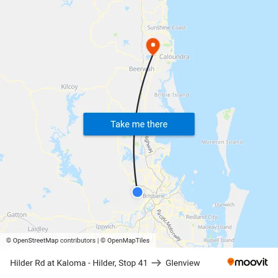 Hilder Rd at Kaloma - Hilder, Stop 41 to Glenview map