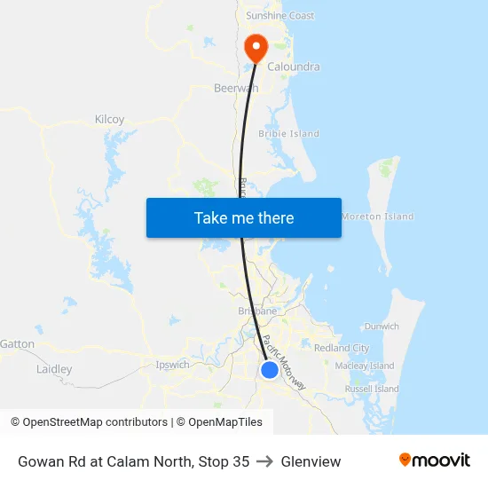 Gowan Rd at Calam North, Stop 35 to Glenview map