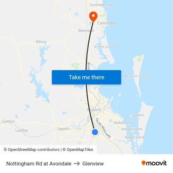 Nottingham Rd at Avondale to Glenview map