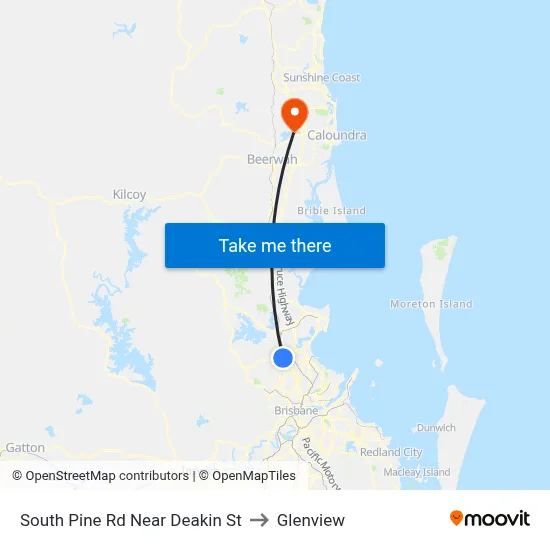 South Pine Rd Near Deakin St to Glenview map