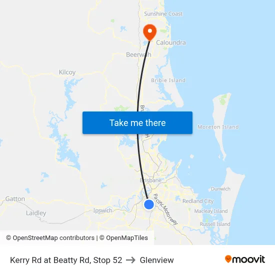 Kerry Rd at Beatty Rd, Stop 52 to Glenview map