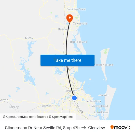 Glindemann Dr Near Seville Rd, Stop 47b to Glenview map