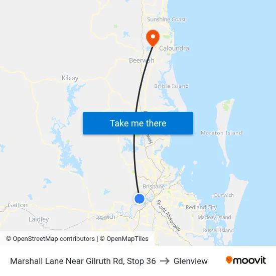 Marshall Lane Near Gilruth Rd, Stop 36 to Glenview map