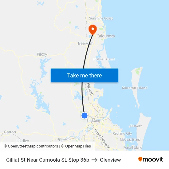 Gilliat St Near Camoola St, Stop 36b to Glenview map