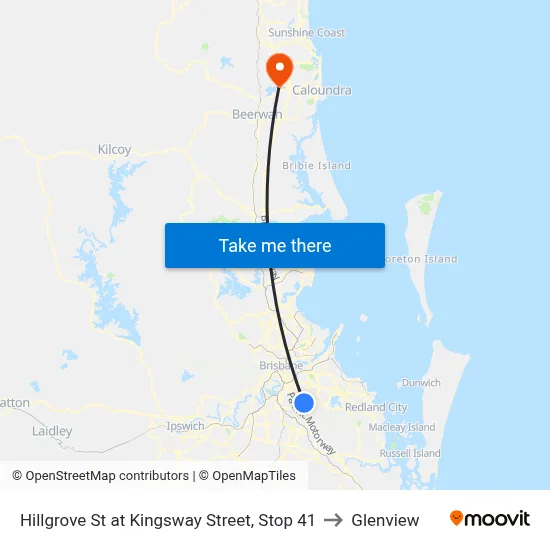 Hillgrove St at Kingsway Street, Stop 41 to Glenview map