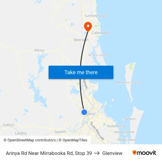 Arinya Rd Near Mirrabooka Rd, Stop 39 to Glenview map