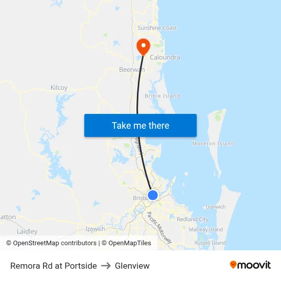 Remora Rd at Portside to Glenview map