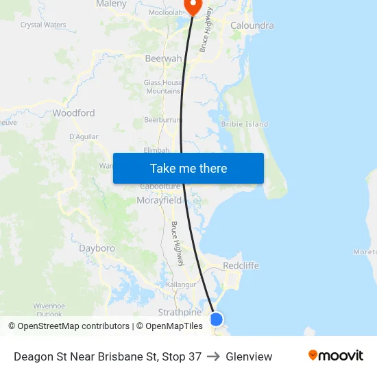 Deagon St Near Brisbane St, Stop 37 to Glenview map