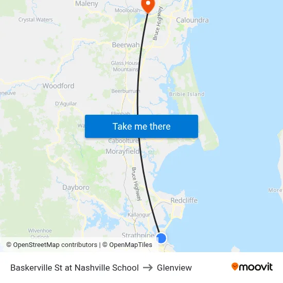 Baskerville St at Nashville School to Glenview map