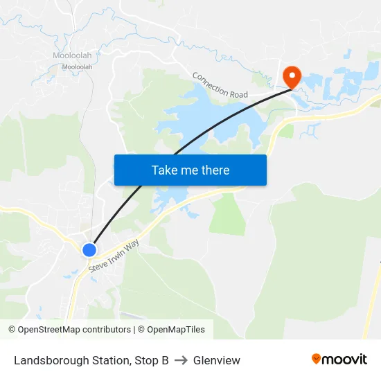 Landsborough Station, Stop B to Glenview map