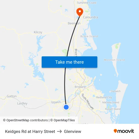 Keidges Rd at Harry Street to Glenview map
