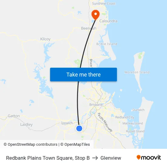 Redbank Plains Town Square, Stop B to Glenview map