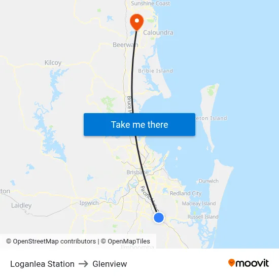 Loganlea Station to Glenview map