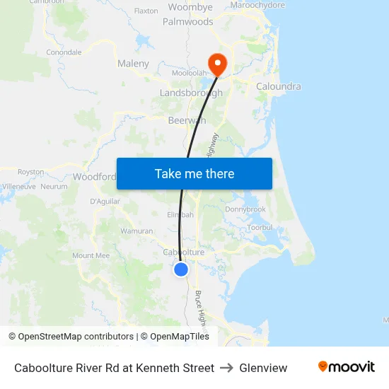 Caboolture River Rd at Kenneth Street to Glenview map