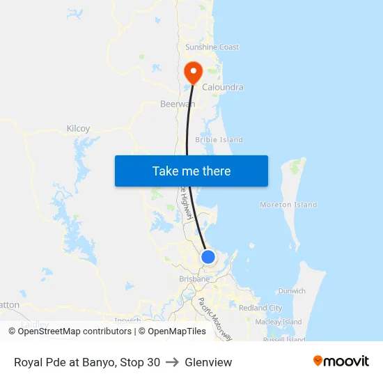 Royal Pde at Banyo, Stop 30 to Glenview map