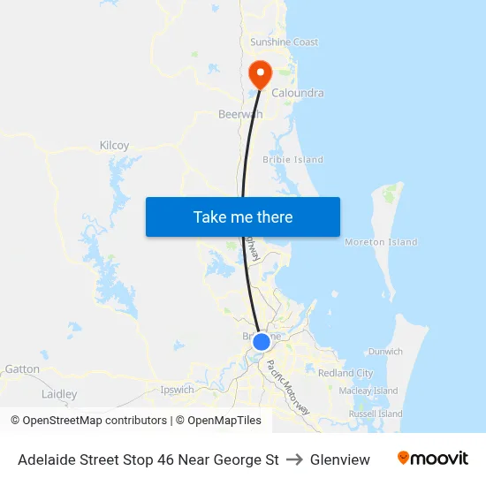 Adelaide Street Stop 46 Near George St to Glenview map