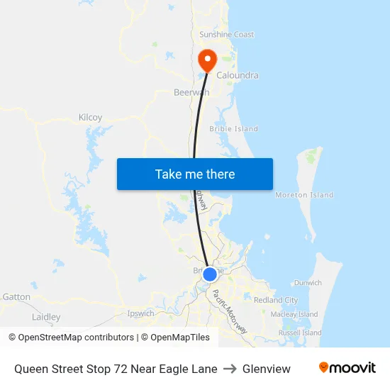 Queen Street Stop 72 Near Eagle Lane to Glenview map