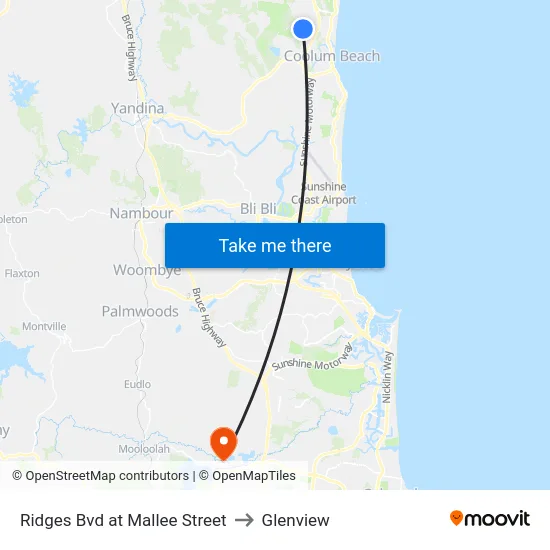 Ridges Bvd at Mallee Street to Glenview map
