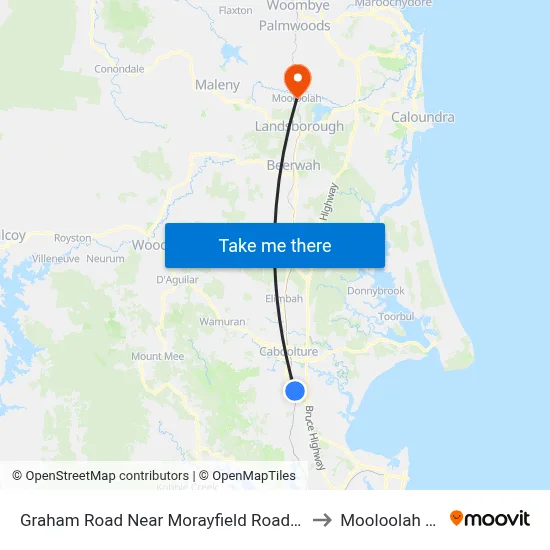 Graham Road Near Morayfield Road Hail 'N' Ride to Mooloolah Valley map