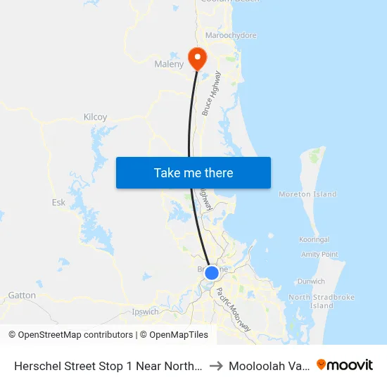 Herschel Street Stop 1 Near North Quay to Mooloolah Valley map