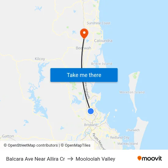 Balcara Ave Near Allira Cr to Mooloolah Valley map