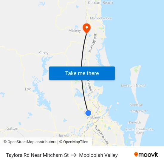 Taylors Rd Near Mitcham St to Mooloolah Valley map