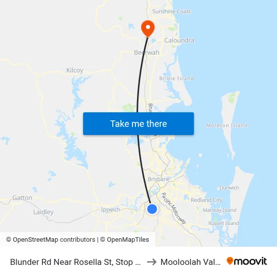 Blunder Rd Near Rosella St, Stop 60a to Mooloolah Valley map