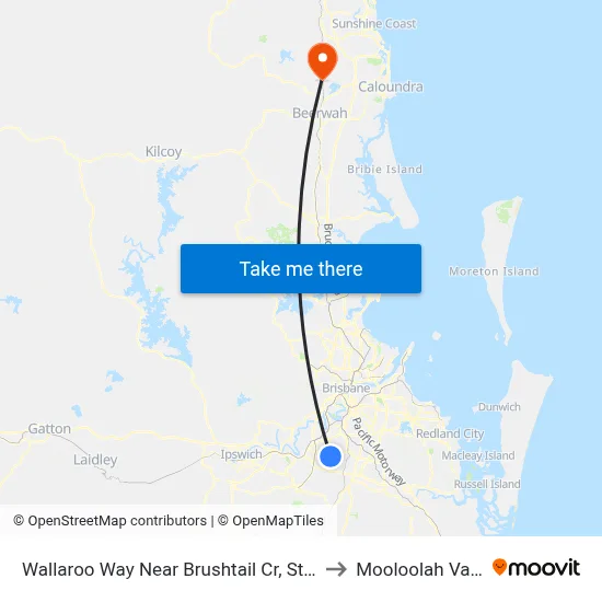 Wallaroo Way Near Brushtail Cr, Stop 61 to Mooloolah Valley map