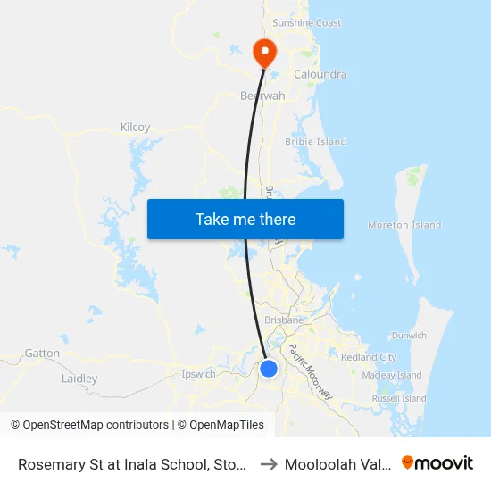 Rosemary St at Inala School, Stop 75 to Mooloolah Valley map