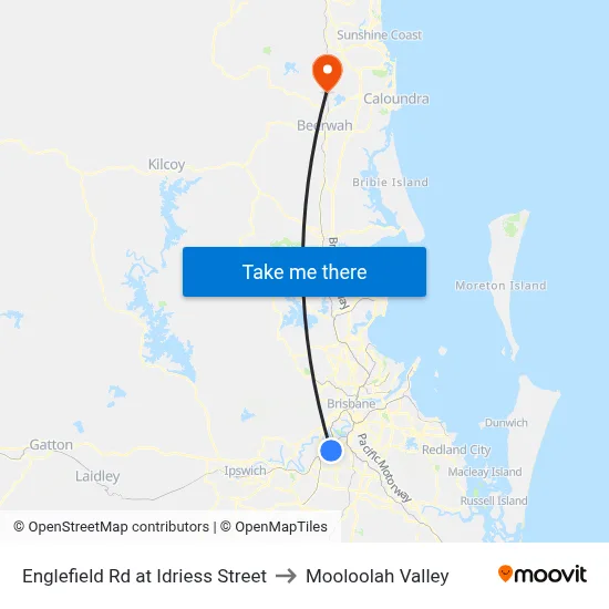 Englefield Rd at Idriess Street to Mooloolah Valley map