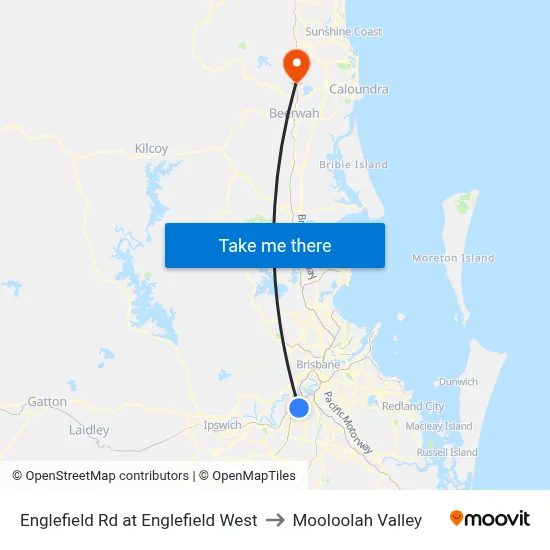 Englefield Rd at Englefield West to Mooloolah Valley map