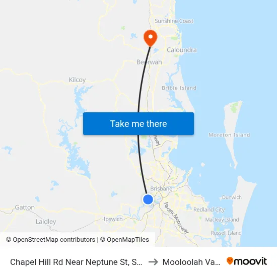 Chapel Hill Rd Near Neptune St, Stop 1 to Mooloolah Valley map