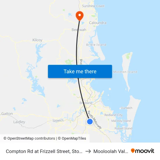 Compton Rd at Frizzell Street, Stop 85 to Mooloolah Valley map