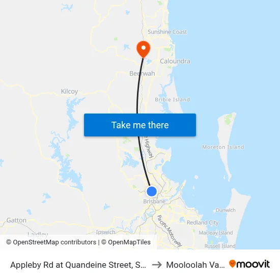 Appleby Rd at Quandeine Street, Stop 34 to Mooloolah Valley map