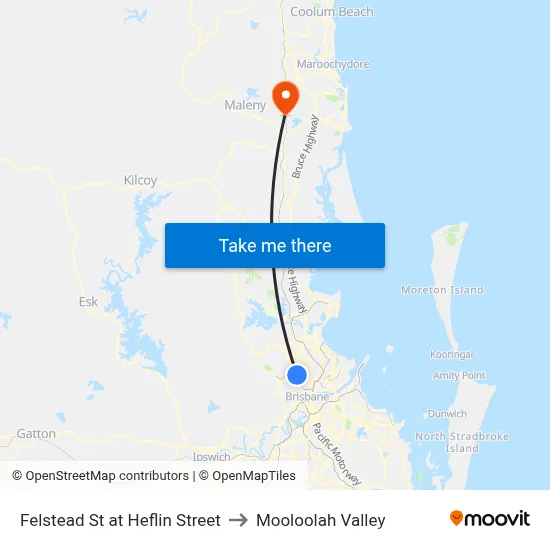 Felstead St at Heflin Street to Mooloolah Valley map