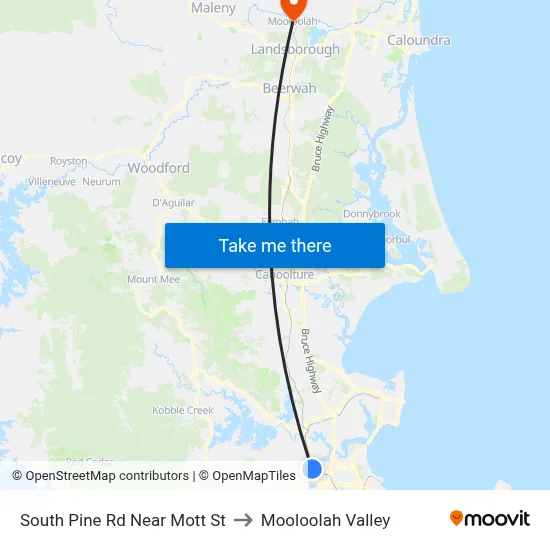 South Pine Rd Near Mott St to Mooloolah Valley map