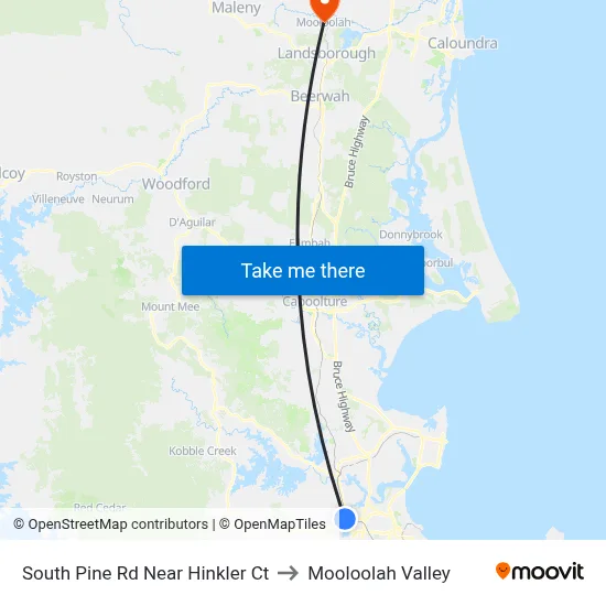 South Pine Rd Near Hinkler Ct to Mooloolah Valley map