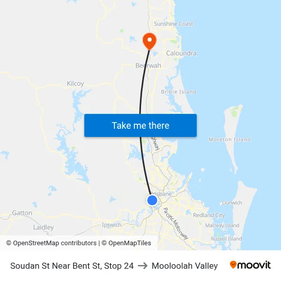 Soudan St Near Bent St, Stop 24 to Mooloolah Valley map