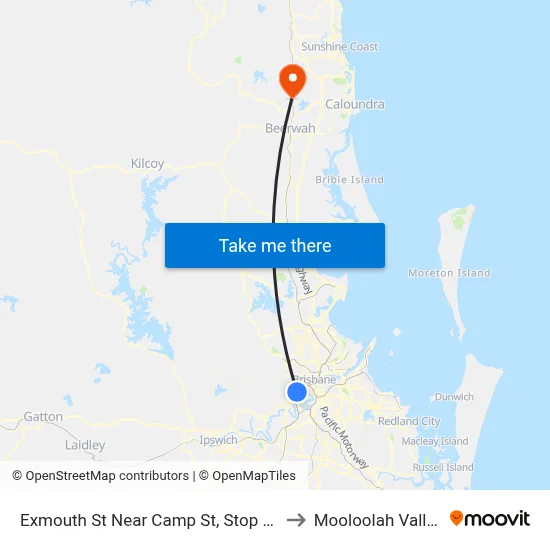 Exmouth St Near Camp St, Stop 26 to Mooloolah Valley map