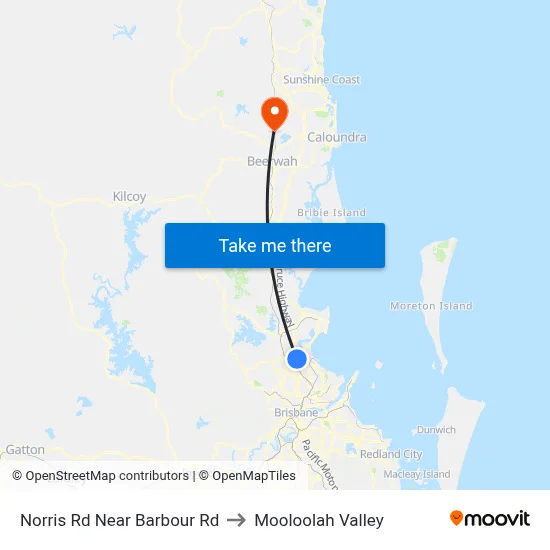 Norris Rd Near Barbour Rd to Mooloolah Valley map