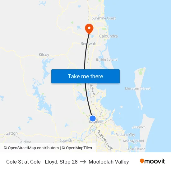 Cole St at Cole - Lloyd, Stop 28 to Mooloolah Valley map