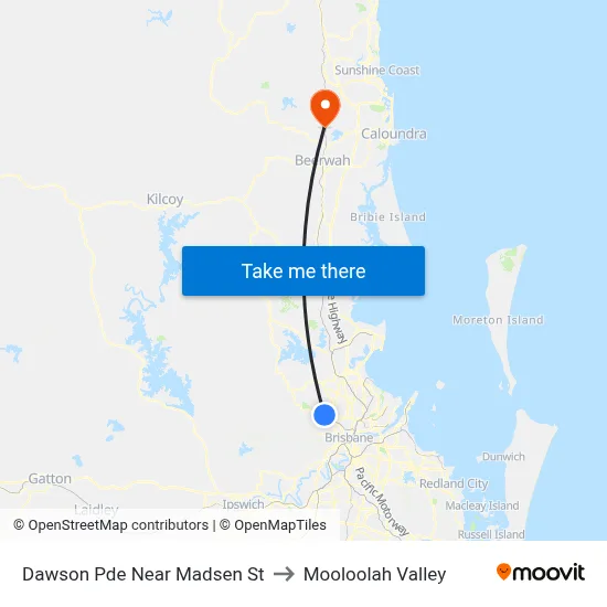 Dawson Pde Near Madsen St to Mooloolah Valley map