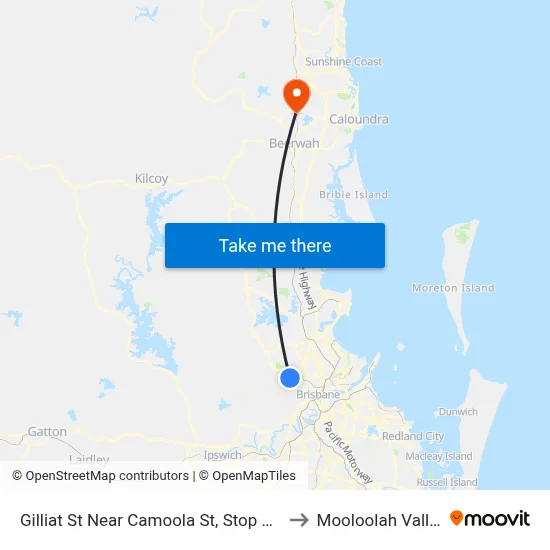 Gilliat St Near Camoola St, Stop 36b to Mooloolah Valley map