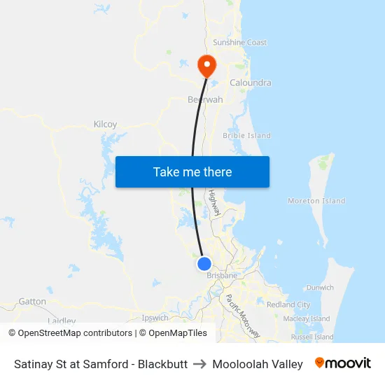 Satinay St at Samford - Blackbutt to Mooloolah Valley map