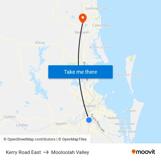 Kerry Road East to Mooloolah Valley map