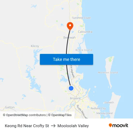 Keong Rd Near Crofty St to Mooloolah Valley map