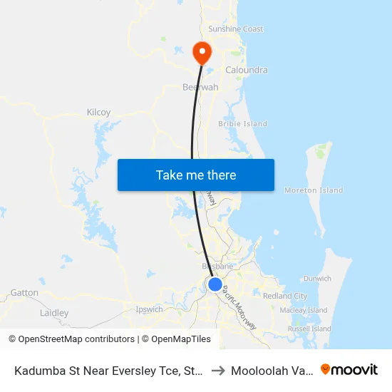Kadumba St Near Eversley Tce, Stop 23 to Mooloolah Valley map