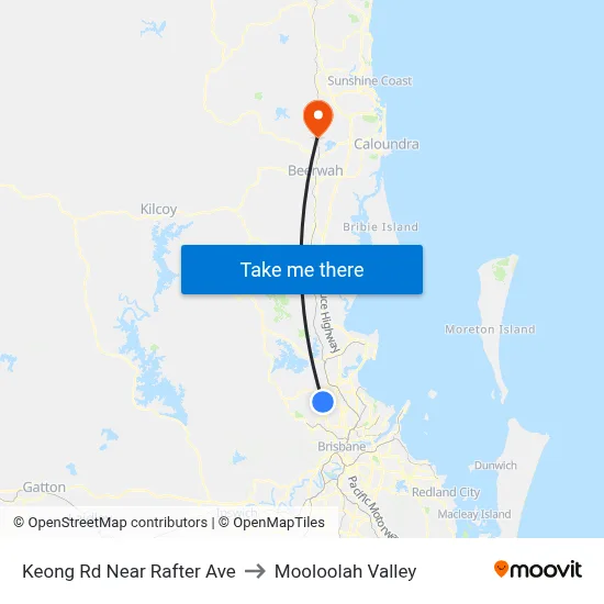 Keong Rd Near Rafter Ave to Mooloolah Valley map
