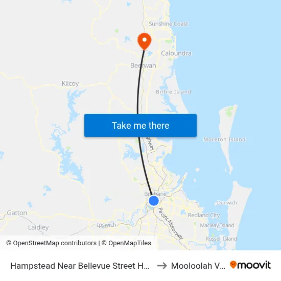 Hampstead Near Bellevue Street Hail 'N' Ride to Mooloolah Valley map