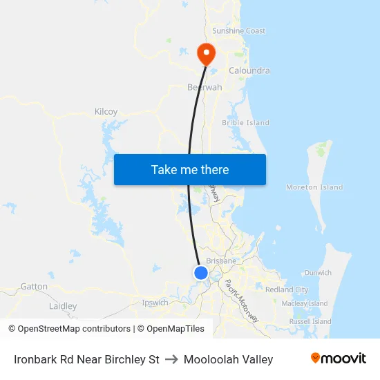 Ironbark Rd Near Birchley St to Mooloolah Valley map